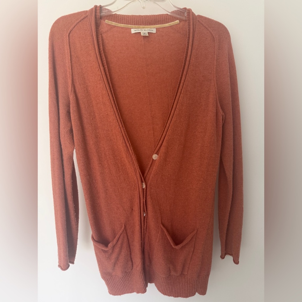 Banana Republic Rust Cardigan Sweater